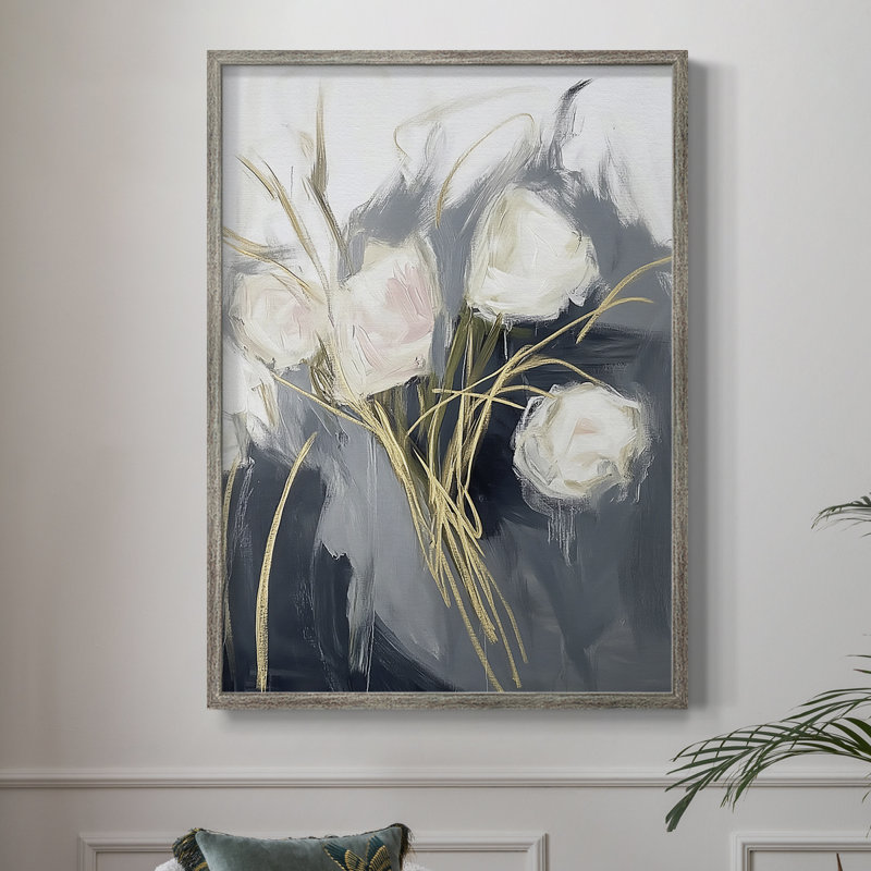 Reproduction encadrée FLORAL Series DCLxxi - bois massif, H 11 po x l 9 po