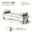 Bedroom Bench,Bench for End of Bed,Velvet Upholstered Bench with 2 Detachable Pillows,Comfy Upholstered Footstool,Ottoman for Bedroom,Living Room, Entryway-1058270436