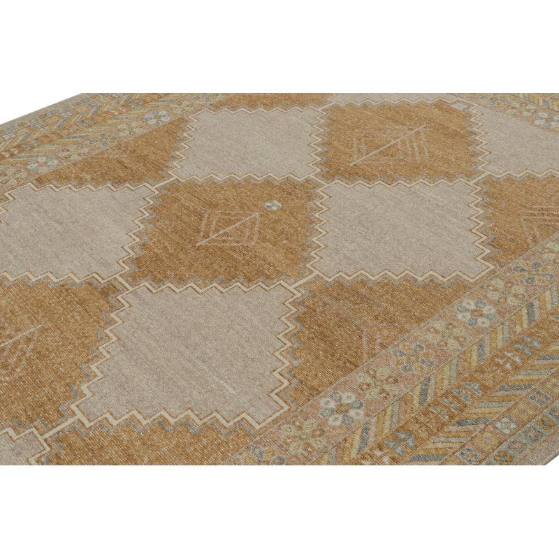Distressed Homage Hand Knotted Wool Animal Print Area Rug, Rectangle 12' x 15'