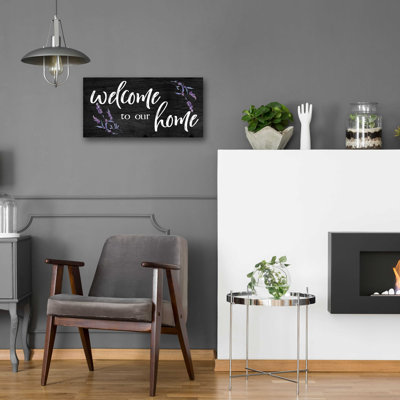 «Welcome to Our Home» par Susie Boyer, art mural en verre acrylique