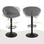 Swivel Upholstered Adjustable Height Counter Stool with Metal Frame-1004857119