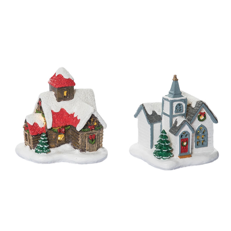  Ensemble de 2 décorations de Noël en résine