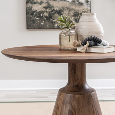 Rajna Round Solid Wood Dining Table