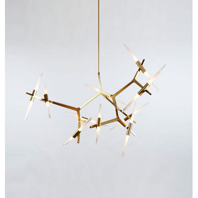 Lustre linéaire moderne 10 lumières spoutnik Nicollet