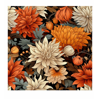 Impression florale d'automne sans cadre