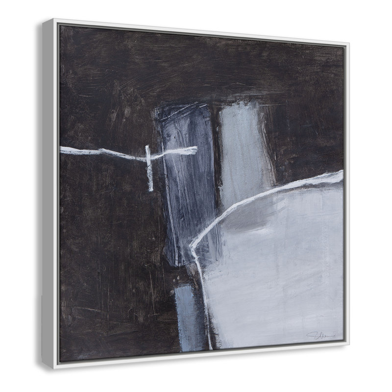 Graphite Gemstones I Print by Casa Fine Arts, 31.5" H x 31.5" W, White