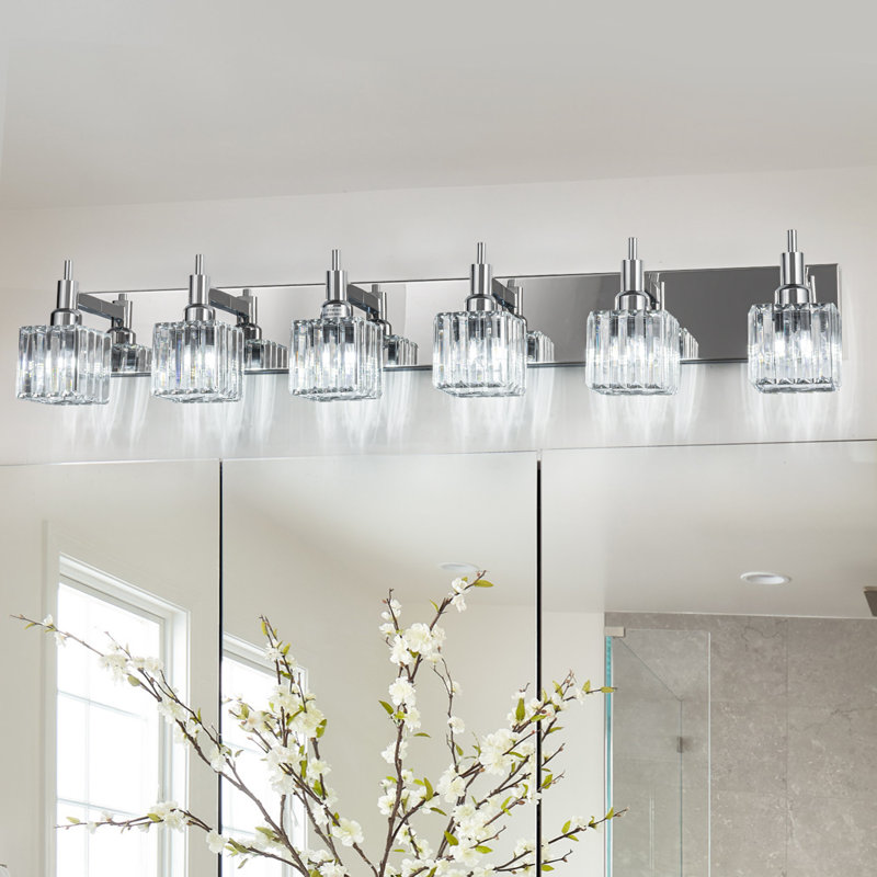 Taevion Dimmable Vanity Light, Chrome, 6 Lights