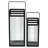 Drusilla Set Of 2 Indoor Fluted Glass Lanterns - 16" And 12.25"-1485076351