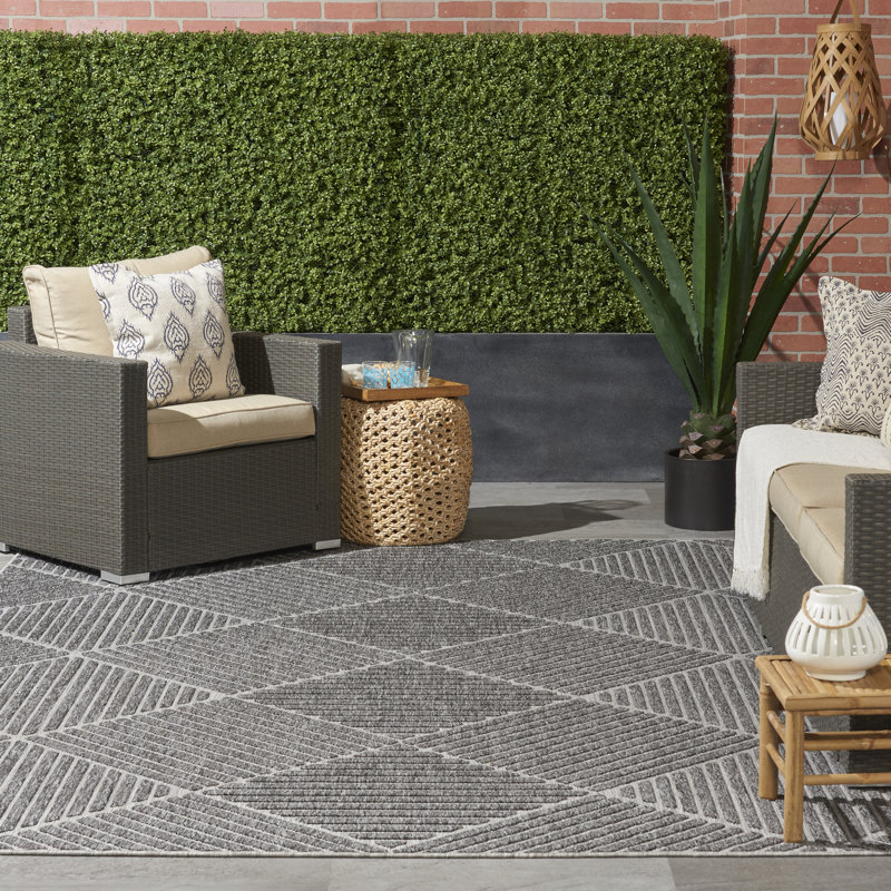 Cozumel Geometric Indoor / Outdoor Area Rug, Rectangle 160 x 221 cm