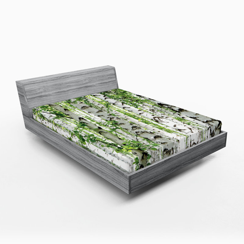 Ensemble de 2 draps-housse Ambesonne Forest, Drap-housse de taille très grand