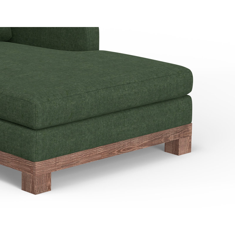 Structure et base en bois, modulaire, Face à la droite, Vert olive