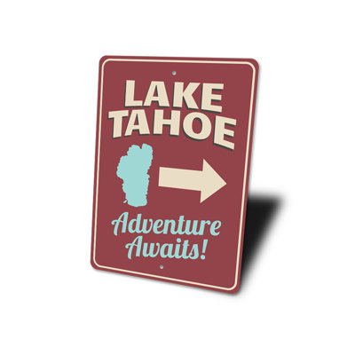 Plaque en aluminium Lake Tahoe Arrow