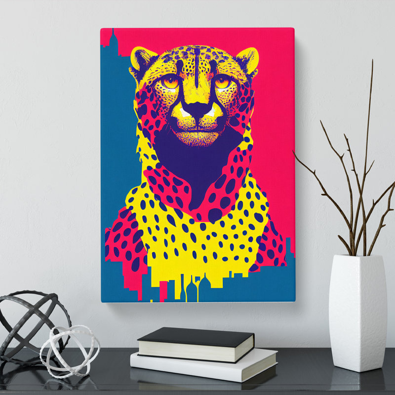 Cheetah Pop - Wrapped Canvas, 76cm H x 50cm W x 3cm D