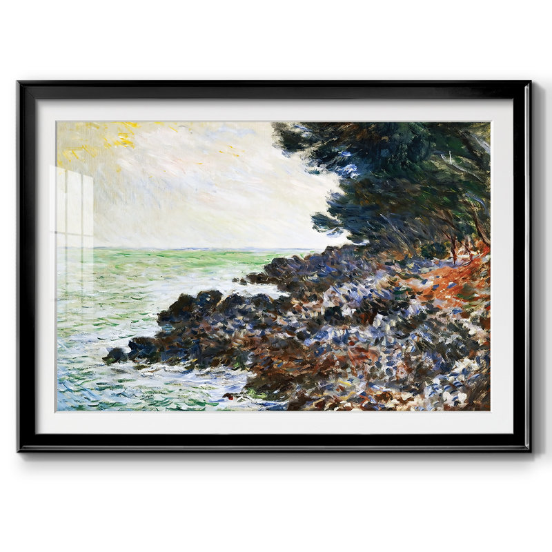 Cap Martin, 1884 02, reproduction d'art encadrée, Cadre noir, H 15 po x l 21 po x P 1,5 po