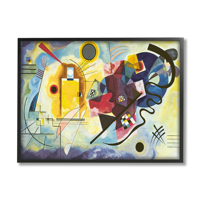 Abstrait classique de Kandinsky jaune, bleu, bleu surdimensionné, estampe numérique de Wassily Kandinsky