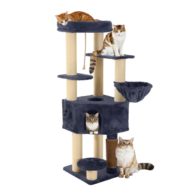 157 H Cat Tree, Dark Grey