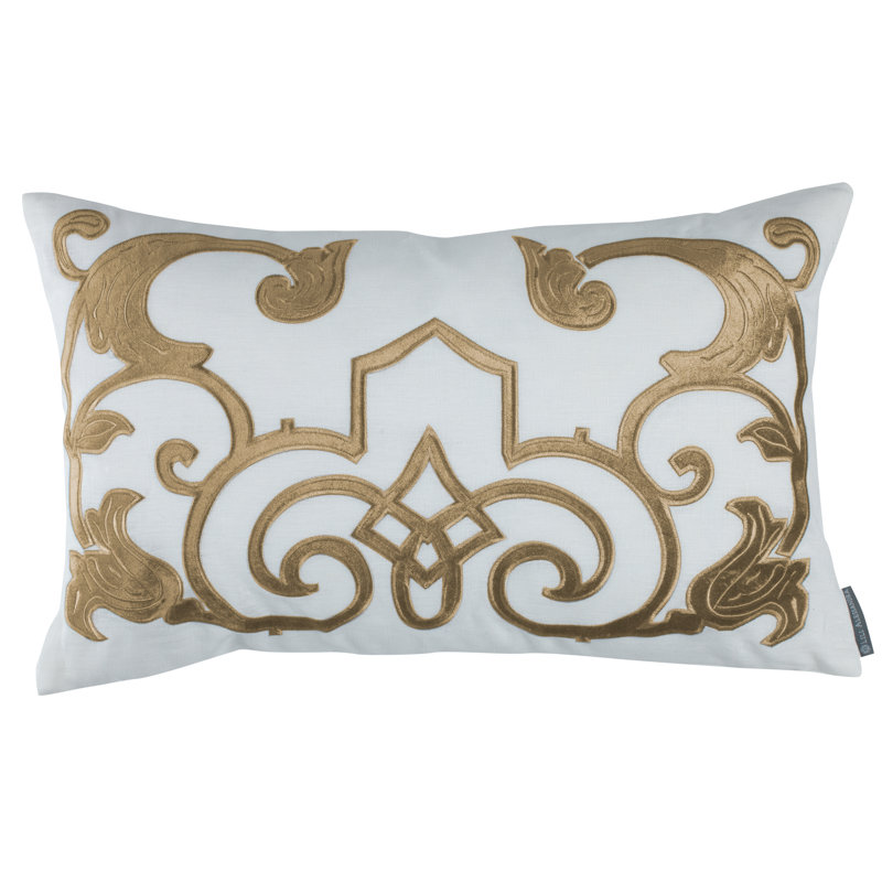 Mozart Linen Lumbar Pillow Cover & Insert, 24" x 24", Straw