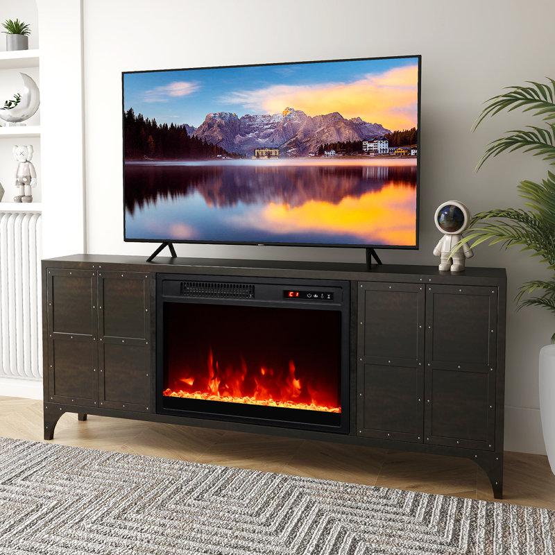 Metro Lane 50.46cm W Black Electric Fireplace