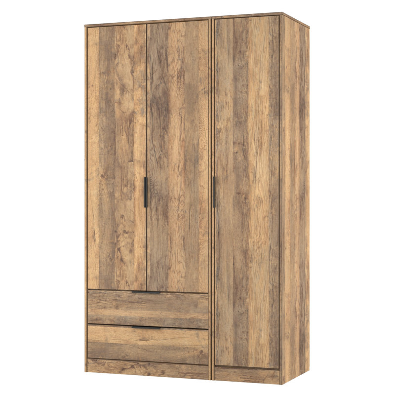 Bonnelle Manufactured Wood Wardrobe, Vintage Oak