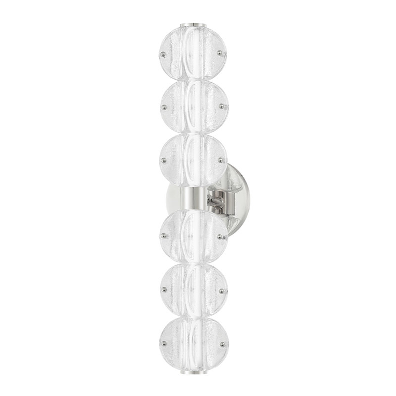 Éclairage pour salle de bain 6 lumières DEL Lindley, Nickel poli, 6