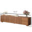 Console multimédia 78 po Mid-Century avec tiroirs de rangement, centre de divertissement en bois pour appartement-633850317