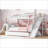 Twin Over Full Rubber Wood Storage Bunk Bed, No Box Spring Needed, With Drawers Slide Shelves, White for Small Bedroom-274742594