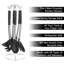 Classic Cuisine 7 Piece Nonstick Kitchen Utensil Set - Stainless-Steel and Silicone Kitchen Tools and Holder - Heat Resistant 