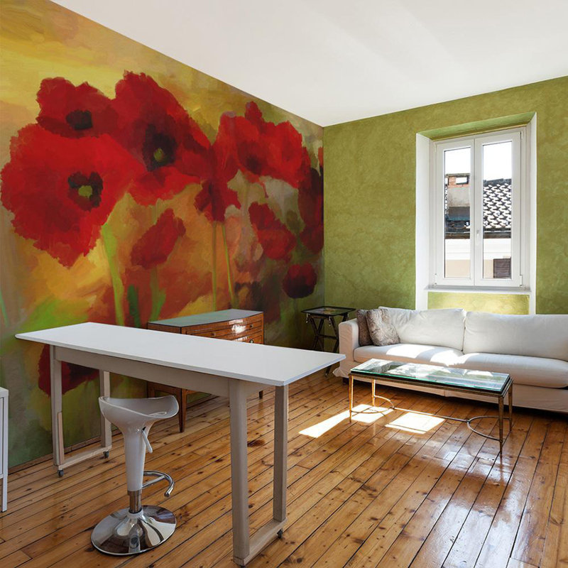 Floral Wall Mural, 90" L x 118" W