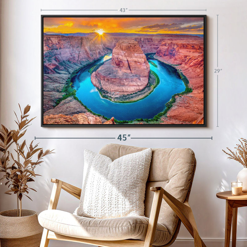 Nature «Magic Horseshoe Bend Wall Art», H 29 po x l 43 po