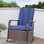 Chaise berçante avec repose-pieds réglable