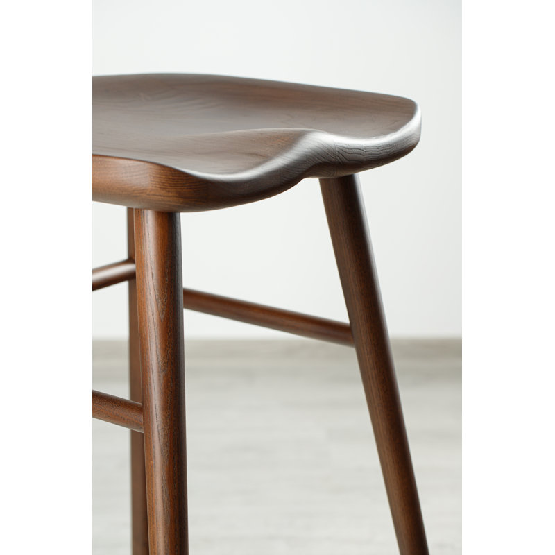 Anvil Chair With Back, Bar Stool (31” Seat Height), Matte Brown