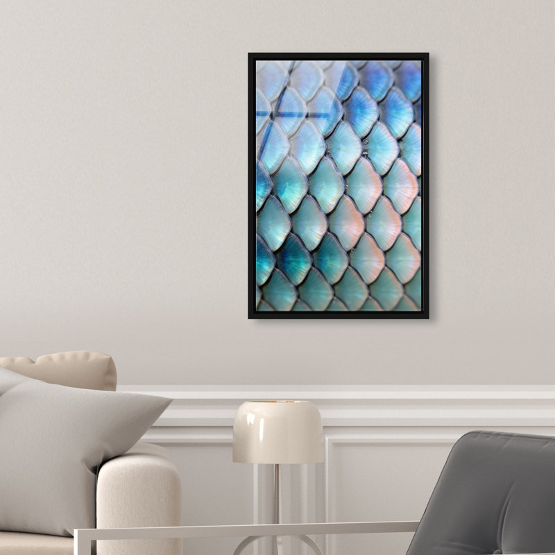 Mermaid Zoom Print by Oliver Gal, 37"H x 25"W, Black Floater Frame