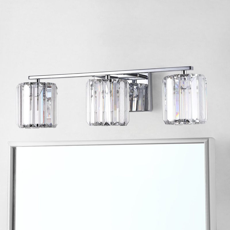 Éclairage pour meuble-lavabo à DEL classique en métal / verre Caydie Prism, 3