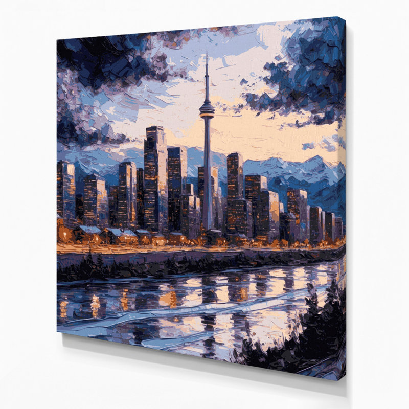 Art mural, villes, Calgary, Alberta, H 32 po x l 32 po