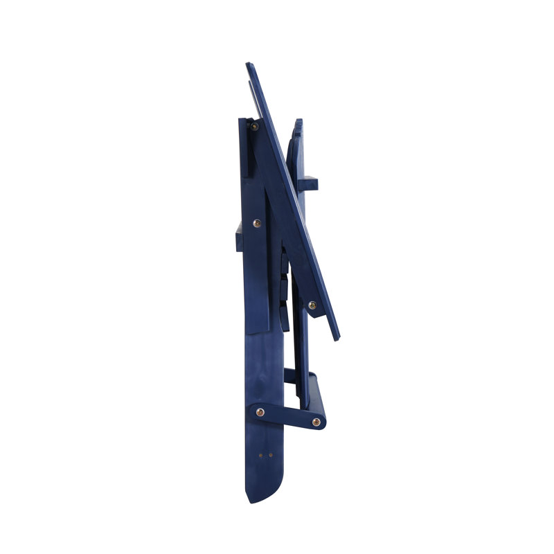 Yarnell Pine Foldable Outdoor Adirondack Chair, Navy Blue