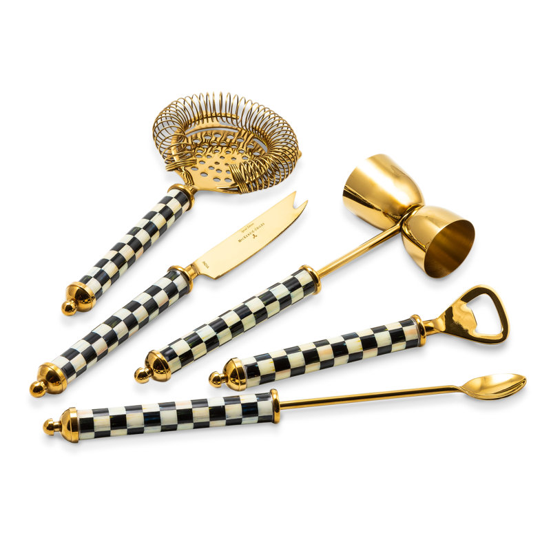Courtly Check 3260 Gold Bar Tool Set, Gold/Black/White