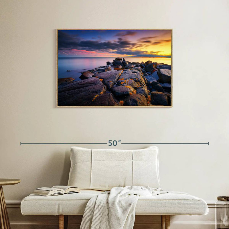 Plage Duluth Brighton, Cadre flottant en bois naturel, 37 po x 25 po