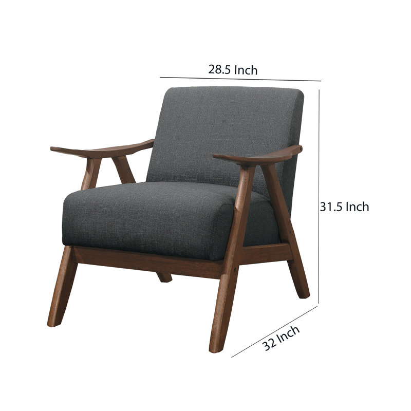 Lyelah Upholstered Armchair, Gray Fabric