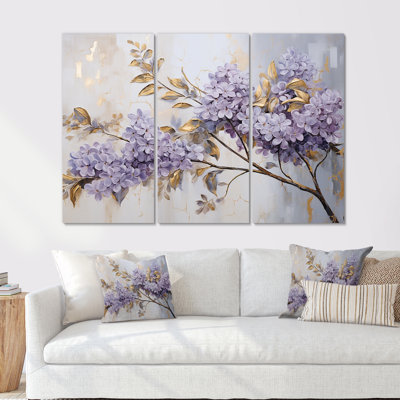 Pastel Lilac Dreams I - Ensemble de décorations murales lilas