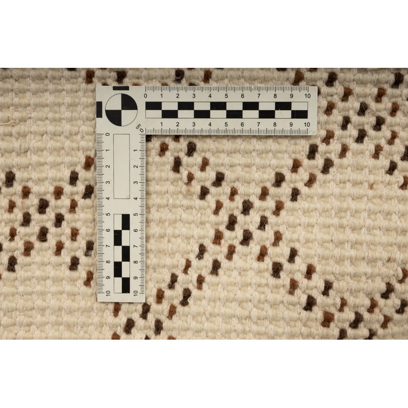 Mick Geometric Wool Hand Woven Area Rug, Runner 70 cm x 240 cm