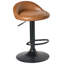 Swivel Upholstered Adjustable Height Counter Stool with Metal Frame-574157226