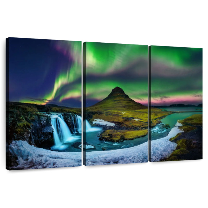 Alvord Kirkjufell Northern Lights, H 20 po x l 33 po