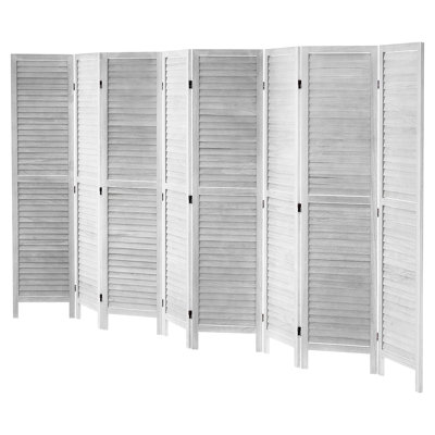 Paravent en bois, écran d'intimité pliable en bois à 6 panneaux, cloison de séparation intérieure à persiennes de 66,9 pouces de hauteur, écran de décoration portable, pour la séparation de pièces, la maison, le bureau, le restaurant et la chambre à coucher