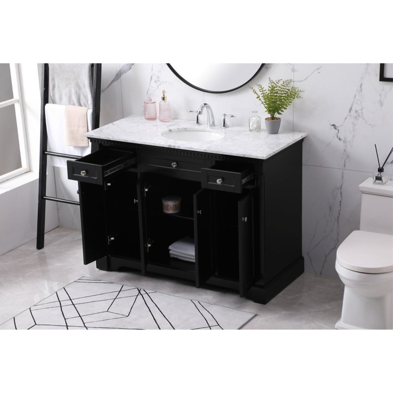 Ensemble de meuble-lavabo simple 48 po Clarence, Noir