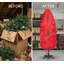 Sac de rangement vertical pour sapin de Noël - Convient aux sapins artificiels et topiaires de 2,13 m (7 pi), housse de rangement verticale pour les fêtes, durable, anti-poussière et facile à utiliser, rouge