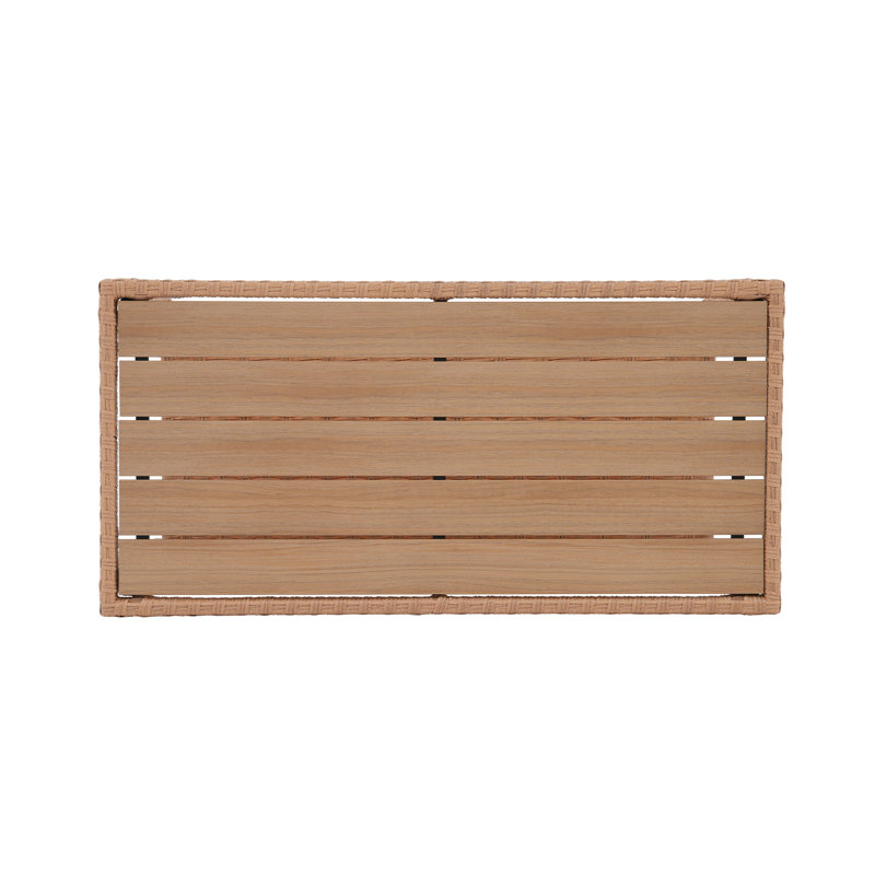 Causeuse d'extérieur en rotin pour patio avec table basse