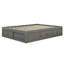 Queen Size Platform Bed Frame With 4 Storage Drawers & Footboard Cubby – No Headboard-1499408719