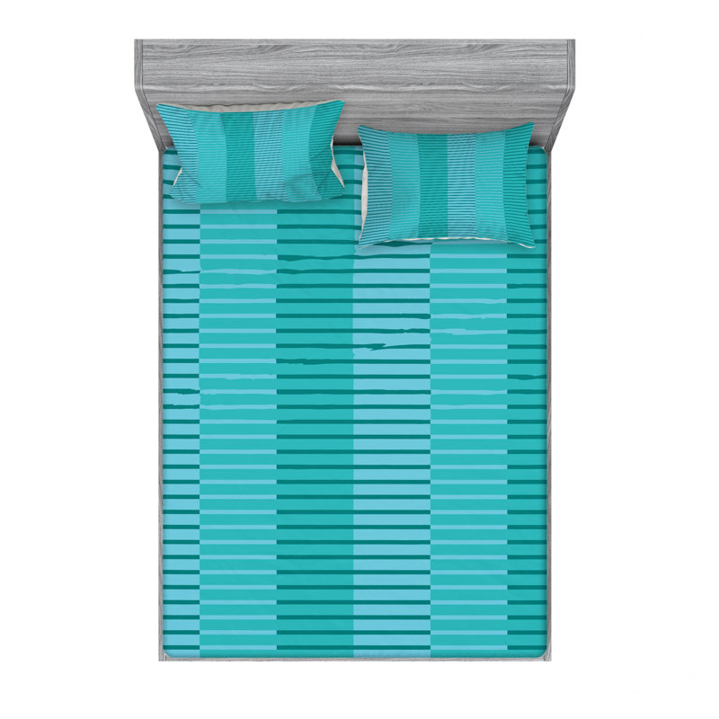Microfiber Striped Sheet Set, Queen