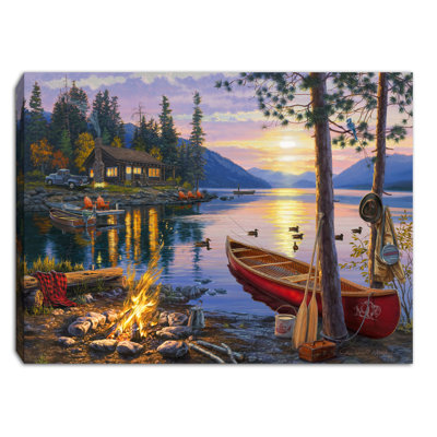 Mountain Retreat 8x6 Lighted Back Canvas