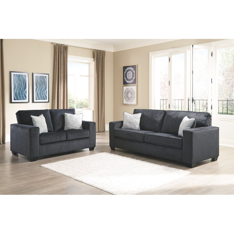New Britain Upholstered 62'' Loveseat, Black
